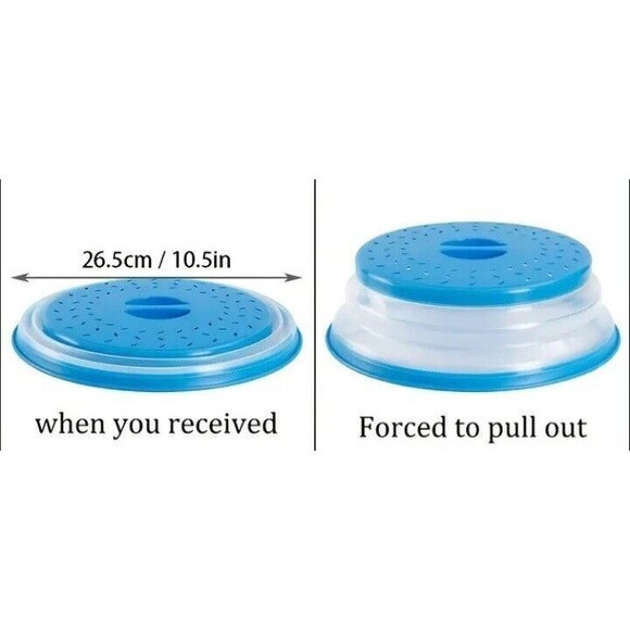 Microwave (Collapsible Cover)-(Red/Clear)-(Size 10.5 inch-26.5cm)-(New)-$33.00 - Picture 4 of 12